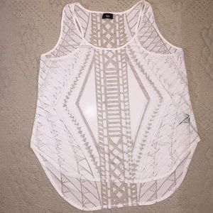 Super cute mesh burnout tank top